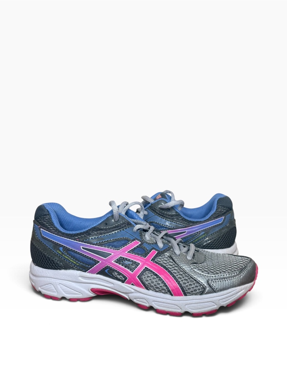 Asics Gel Contend 2 GS Lightning Hot Pink Blue Girls Size 5.5 Kids Women’s 7.5